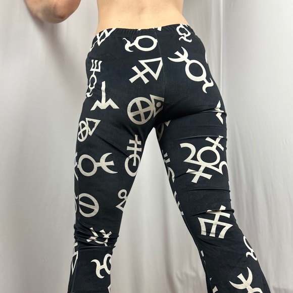 Symbolic bell bottoms flare pants Killstar goth gothic female symbol non-binary - Picture 6 of 8